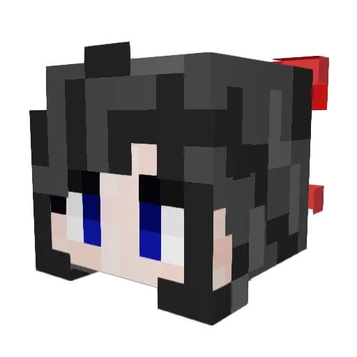 Kur4mi Minecraft avatar head, 3D render