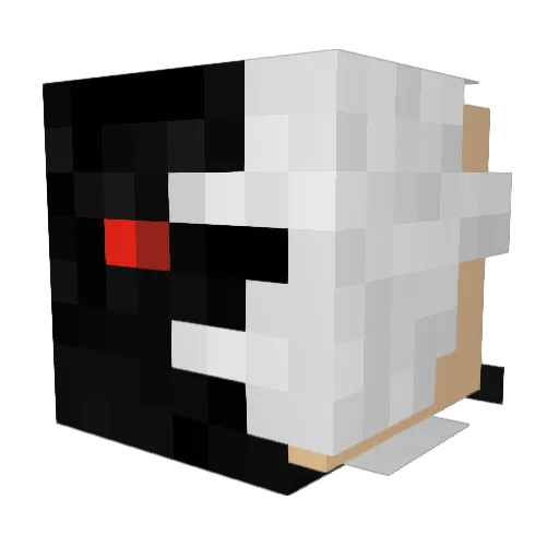 KuraKuno Minecraft avatar head, 3D render