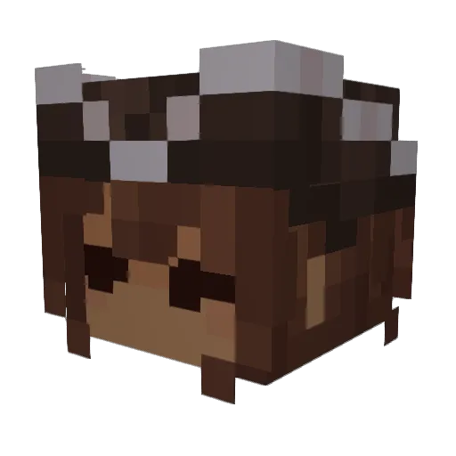 KuraR0 Minecraft avatar head, 3D render