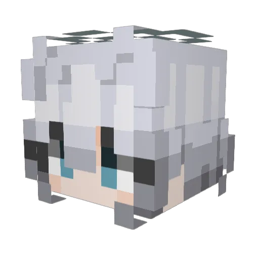 KuraVN Minecraft avatar head, 3D render
