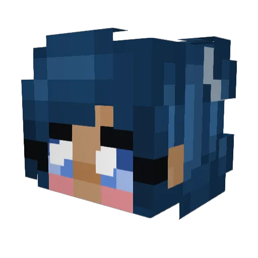 KuraWin Minecraft avatar head, 3D render