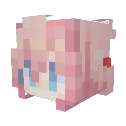 Kura_moo Minecraft avatar head, 3D render