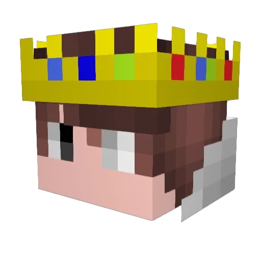 Kurafu2 Minecraft avatar head, 3D render