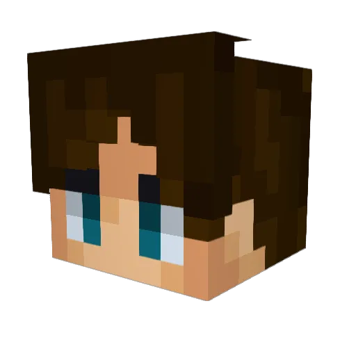 Kurai54 Minecraft avatar head, 3D render