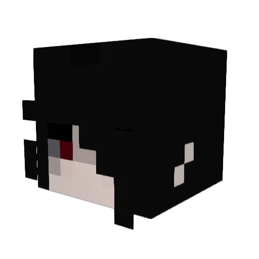KuraiOkami999 Minecraft avatar head, 3D render