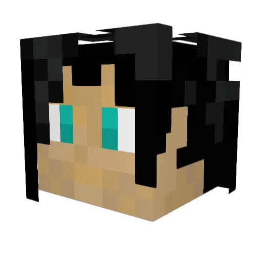 KuraiShidosha Minecraft avatar head, 3D render