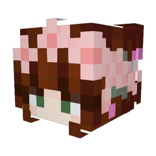 KuraiShirei Minecraft avatar head, 3D render