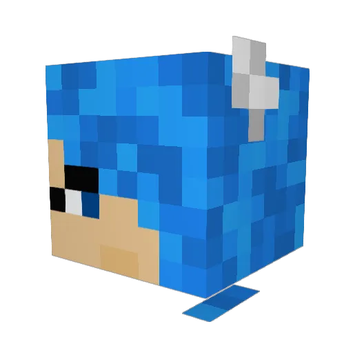 Kurai_18 Minecraft avatar head, 3D render