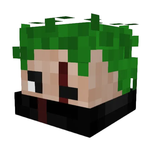Kurai_Du Minecraft avatar head, 3D render