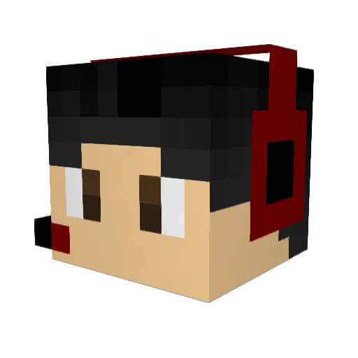 Kurai_Roxas Minecraft avatar head, 3D render