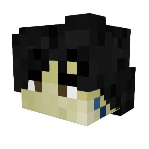 Kurai_Shio Minecraft avatar head, 3D render