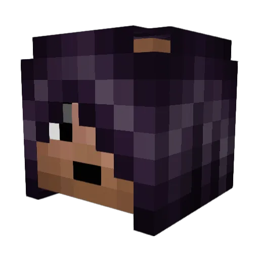 Kurai_eko Minecraft avatar head, 3D render