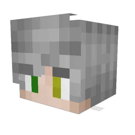 Kuraiko_o Minecraft avatar head, 3D render