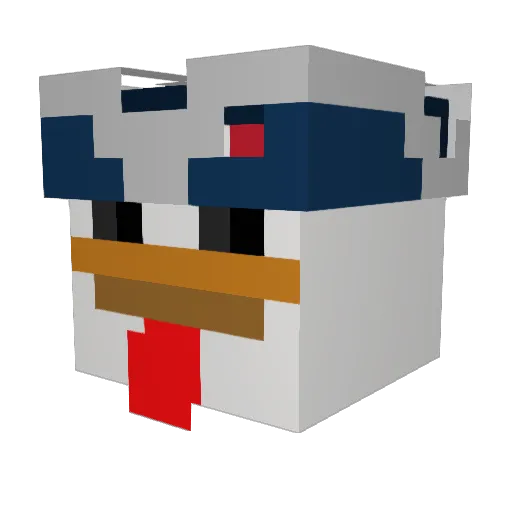 KurakBM Minecraft avatar head, 3D render