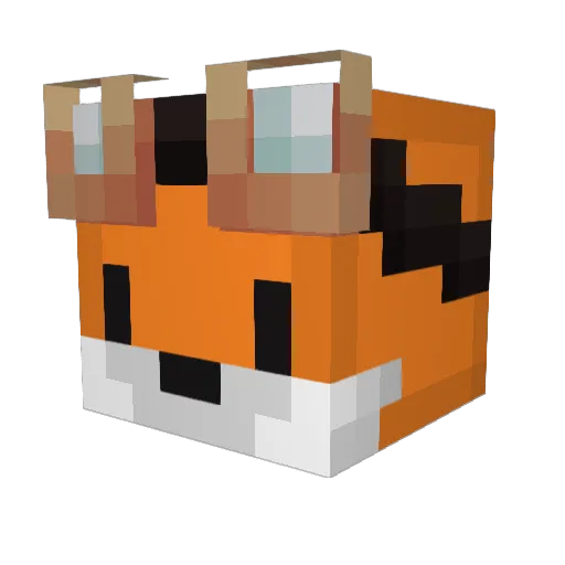 Kurama33 Minecraft avatar head, 3D render