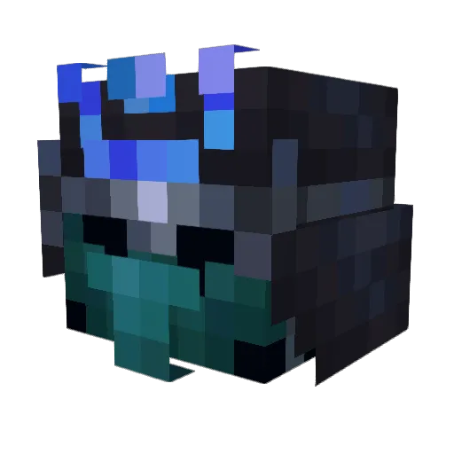 Kurama3 Minecraft avatar head, 3D render