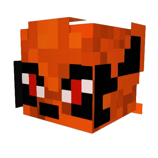 Kurama9BM Minecraft avatar head, 3D render