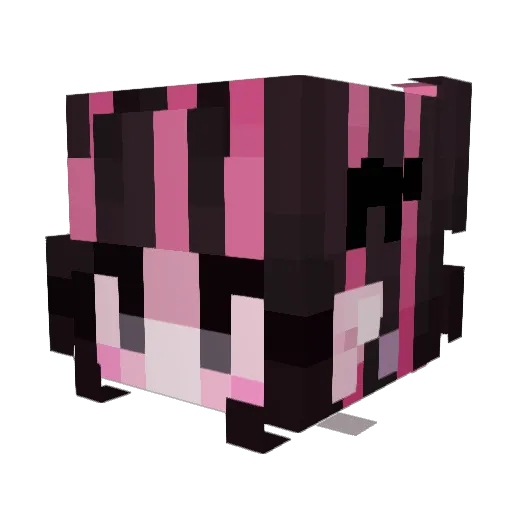 KuramaJibril Minecraft avatar head, 3D render