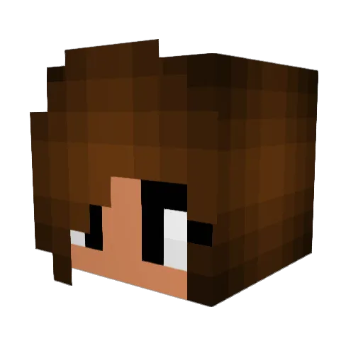 KuramaTrixx Minecraft avatar head, 3D render