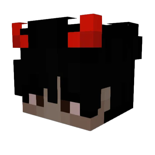 Kuramor1 Minecraft avatar head, 3D render