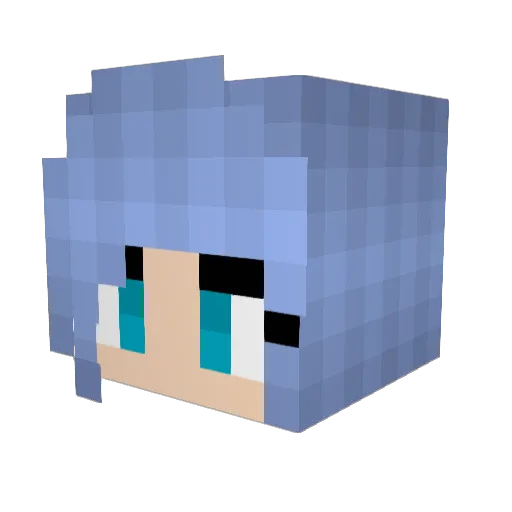 Kuranchi_ Minecraft avatar head, 3D render