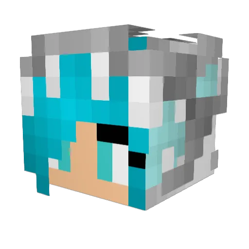 Kurashi51 Minecraft avatar head, 3D render