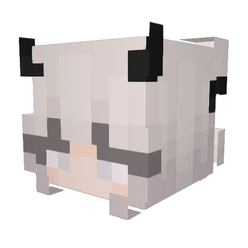 Kurazizi Minecraft avatar head, 3D render