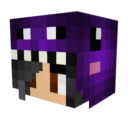 KurbyPlayz Minecraft avatar head, 3D render