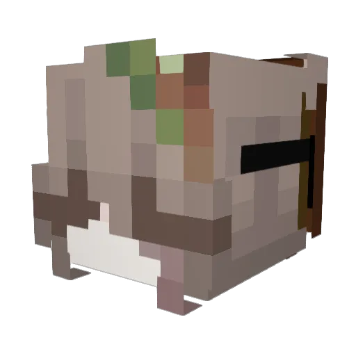 Kurcel Minecraft avatar head, 3D render