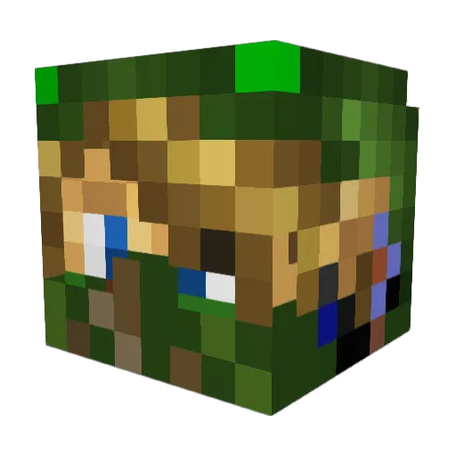 Kurddles Minecraft avatar head, 3D render