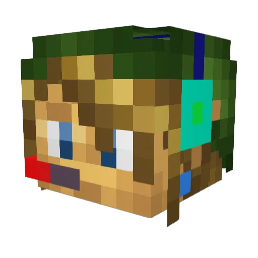 Kurddles_ Minecraft avatar head, 3D render