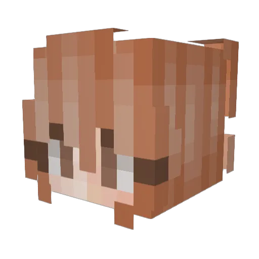 KureTree Minecraft avatar head, 3D render