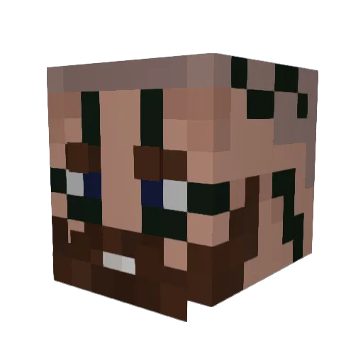 KureijiFlokiSan Minecraft avatar head, 3D render