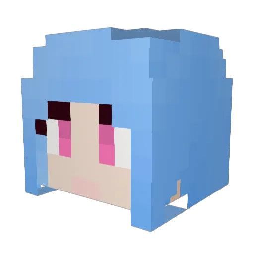 Kurenays Minecraft avatar head, 3D render
