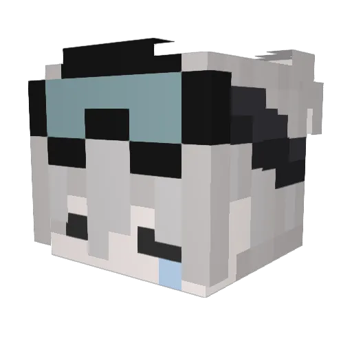 Kurenonaja Minecraft avatar head, 3D render