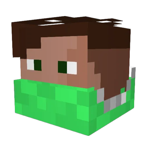Kurgas1k Minecraft avatar head, 3D render