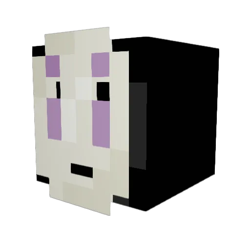 KuriMoomin Minecraft avatar head, 3D render