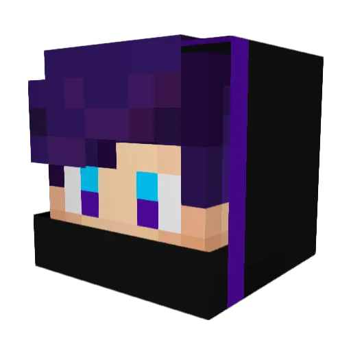 KuriZuRuruz Minecraft avatar head, 3D render