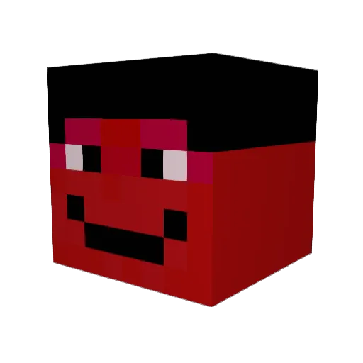 Kuri_XD Minecraft avatar head, 3D render