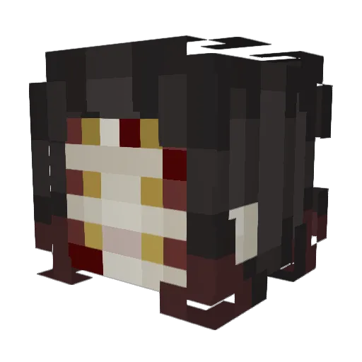 Kuribohhh Minecraft avatar head, 3D render