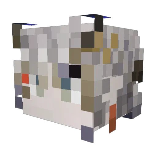 Kurigurisu Minecraft avatar head, 3D render