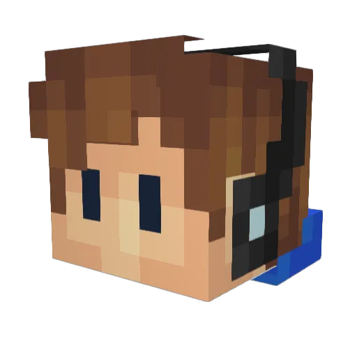Kurigurke Minecraft avatar head, 3D render