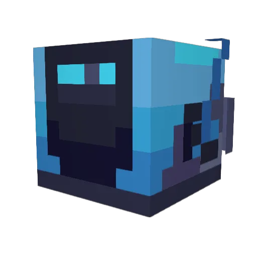 Kurii_0 Minecraft avatar head, 3D render