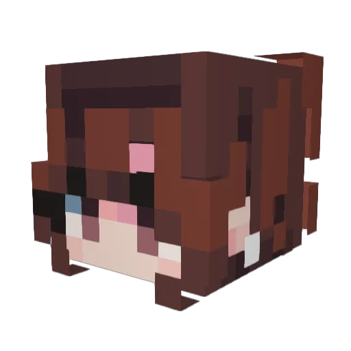 Kurillya Minecraft avatar head, 3D render