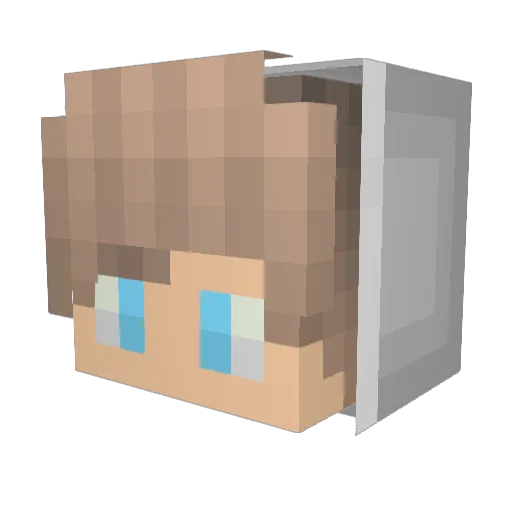 Kurind Minecraft avatar head, 3D render