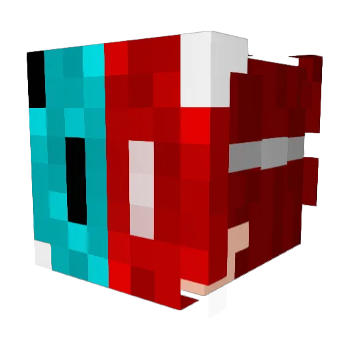 Kurinno Minecraft avatar head, 3D render