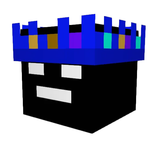 Kuripiki Minecraft avatar head, 3D render
