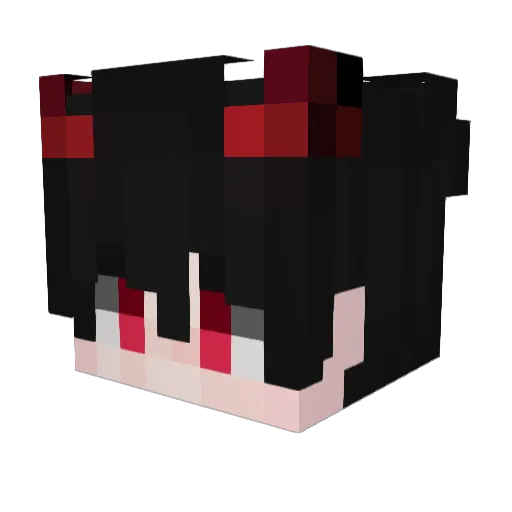 Kurisu69 Minecraft avatar head, 3D render