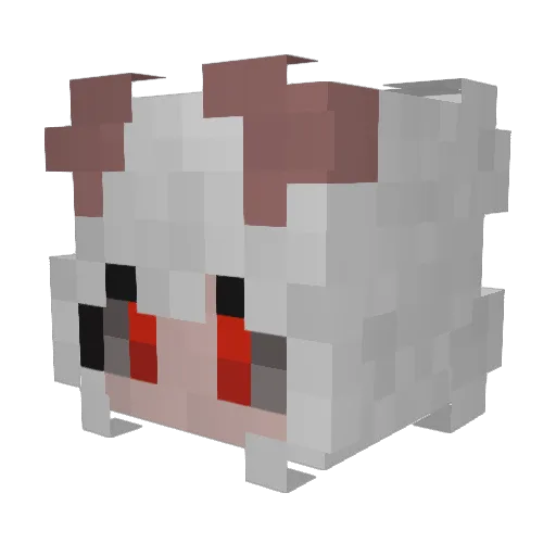 KurisuSnw Minecraft avatar head, 3D render