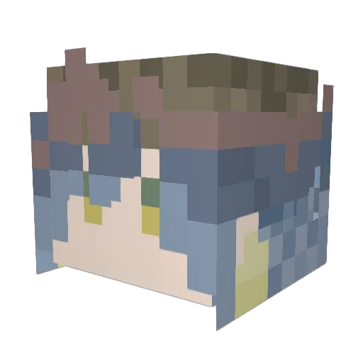 Kurisu_97 Minecraft avatar head, 3D render